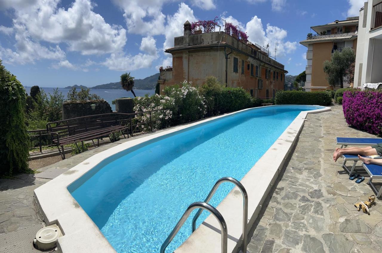 Nautilus Vista Mare Mozzafiato A 180 Gradi- Posto Auto Privato - 2 Camere Matrimoniali Piu 1 Divano Letto Singolo-Sky,Netflix-Wifi 200Mg Rapallo Exterior photo